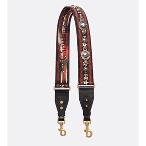 Christian Dior Red Canvas Shoulder Strap